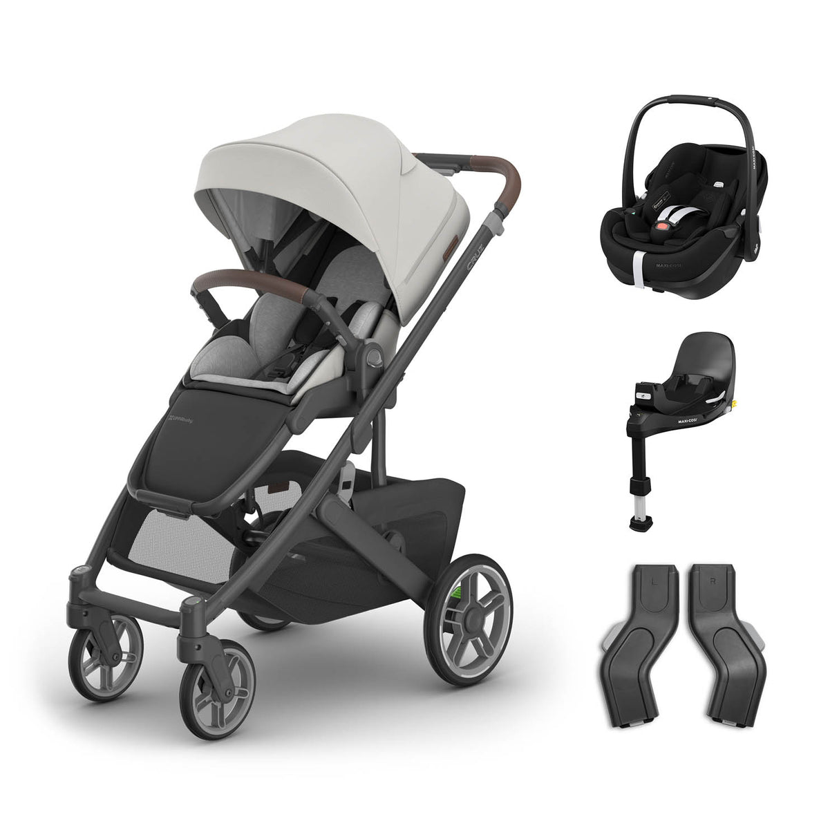 UPPAbaby Cruz V3 Pushchair + Maxi-Cosi Pebble 360 Pro2 & Base - Savannah
