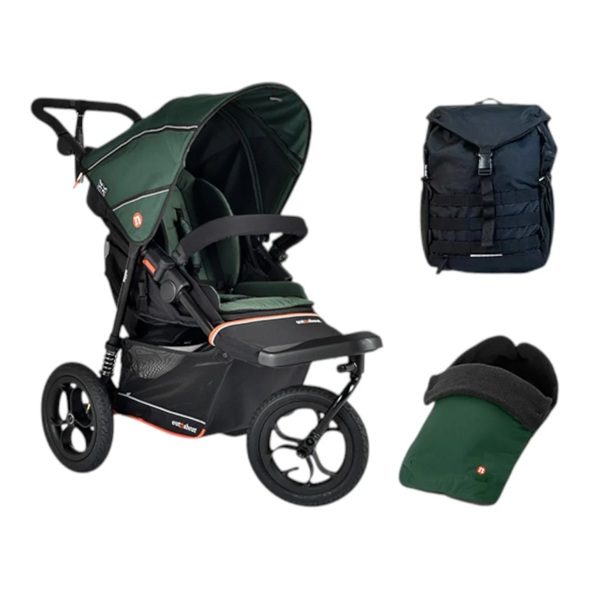 Out n About Nipper V6 Single Adventure Bundle - Sycamore Green 1