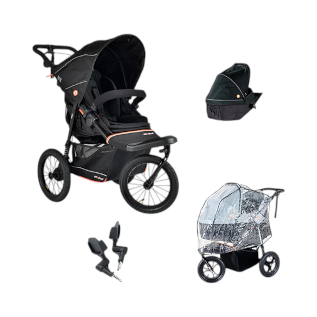 Out n About Nipper V6 Plus Single Newborn Bundle - Summit Black 6