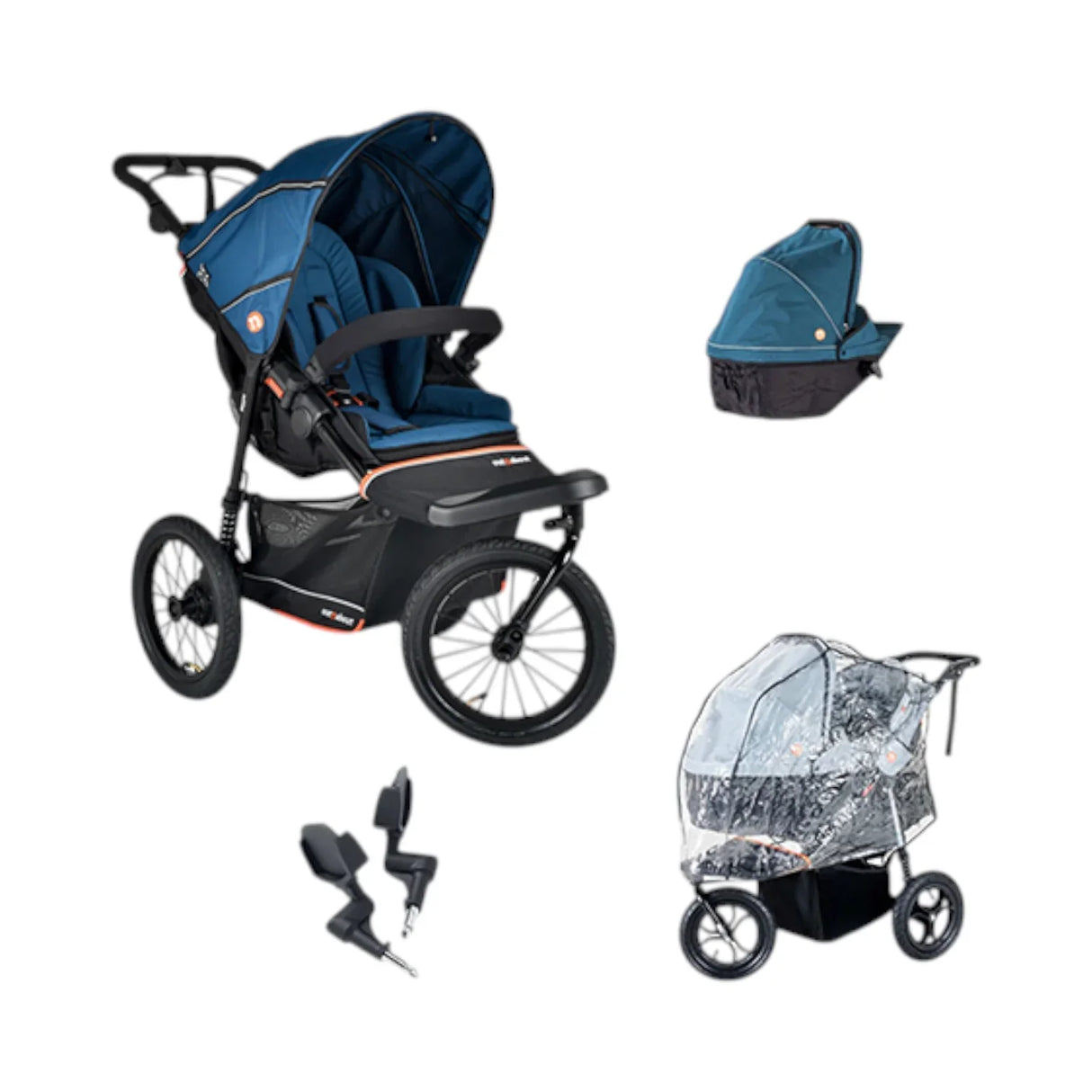 Out n About Nipper V6 Plus Single Newborn Bundle - Highland Blue 6