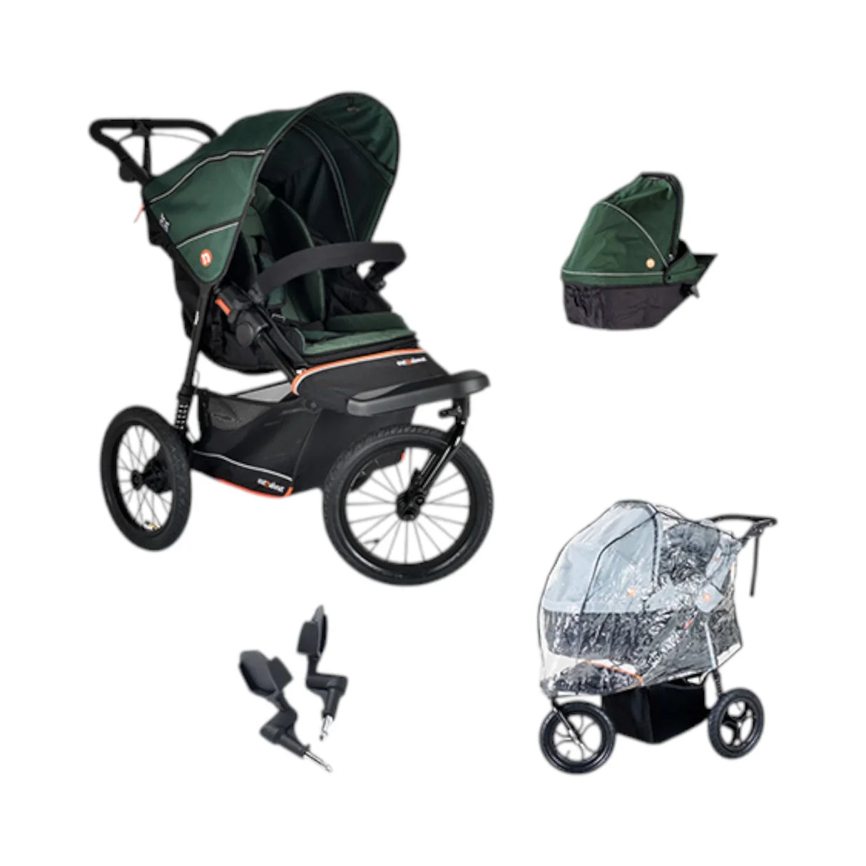 Out n About Nipper V6 Plus Single Newborn Bundle - Sycamore Green 6