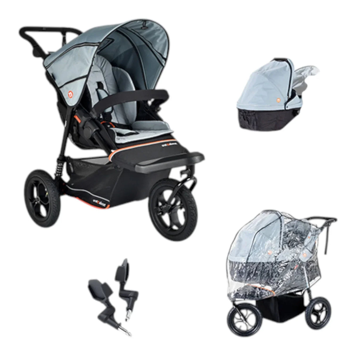 Out n About Nipper V6 Single Newborn Bundle - Rocksalt Grey 6