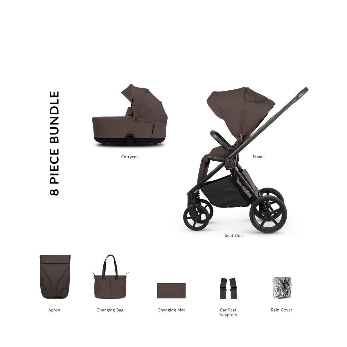 Venicci Claro 2 Essential 2in1 Bundle - Chocolate