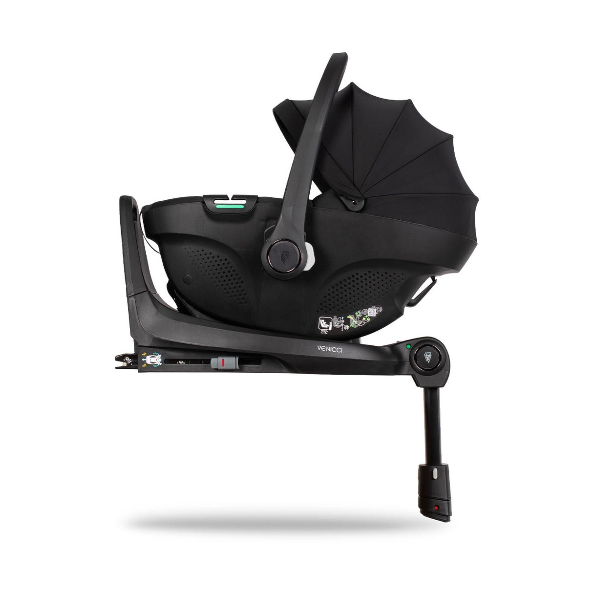 Venicci Tiago i-Size Car Seat & 360 Isofix Base - Black 1