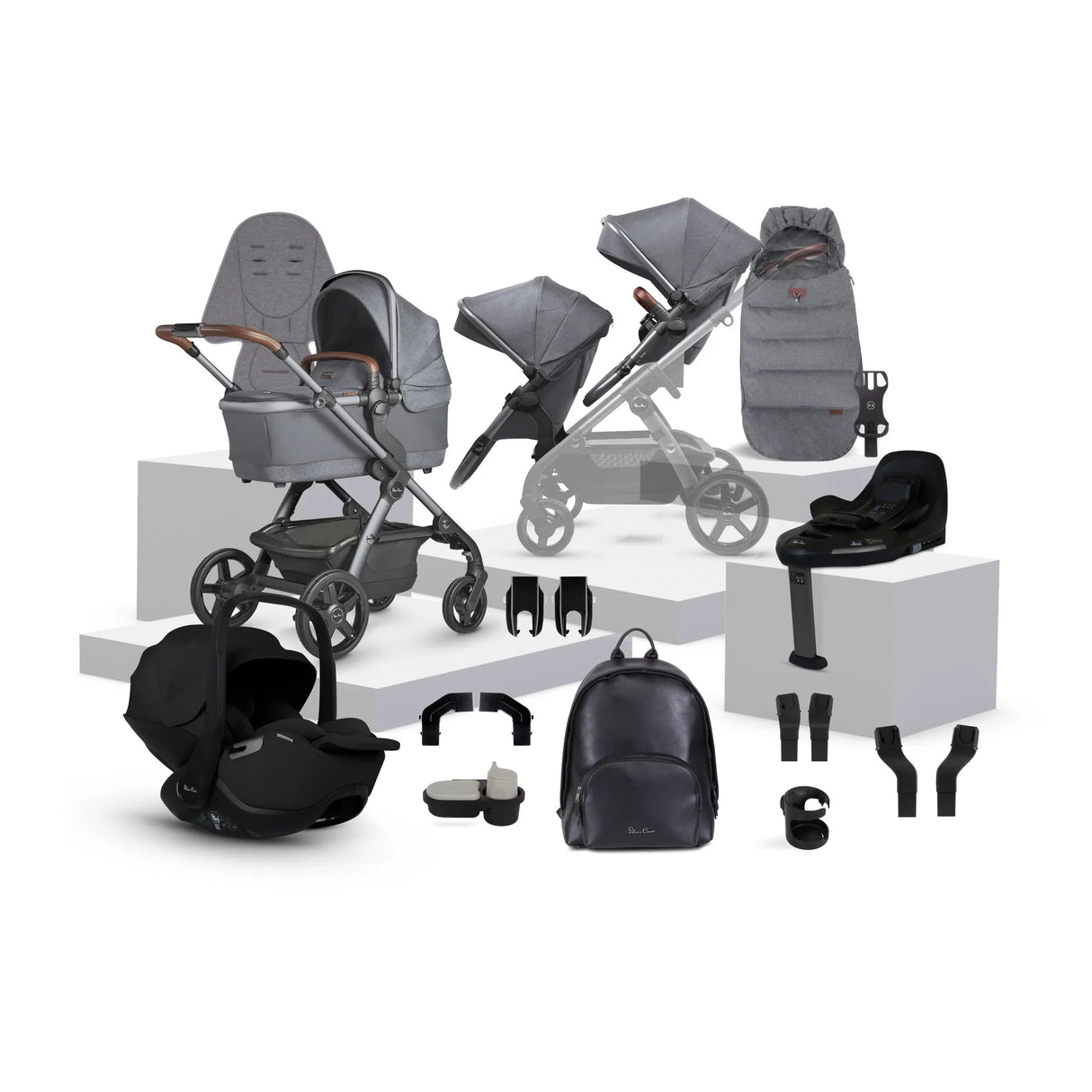 Silver Cross Wave 3 Growing Family + Glide Plus 360 & Base Bundle - Lunar 1