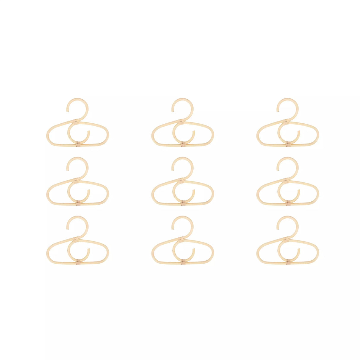 CuddleCo Aria Set of 9 Hangers - Rattan