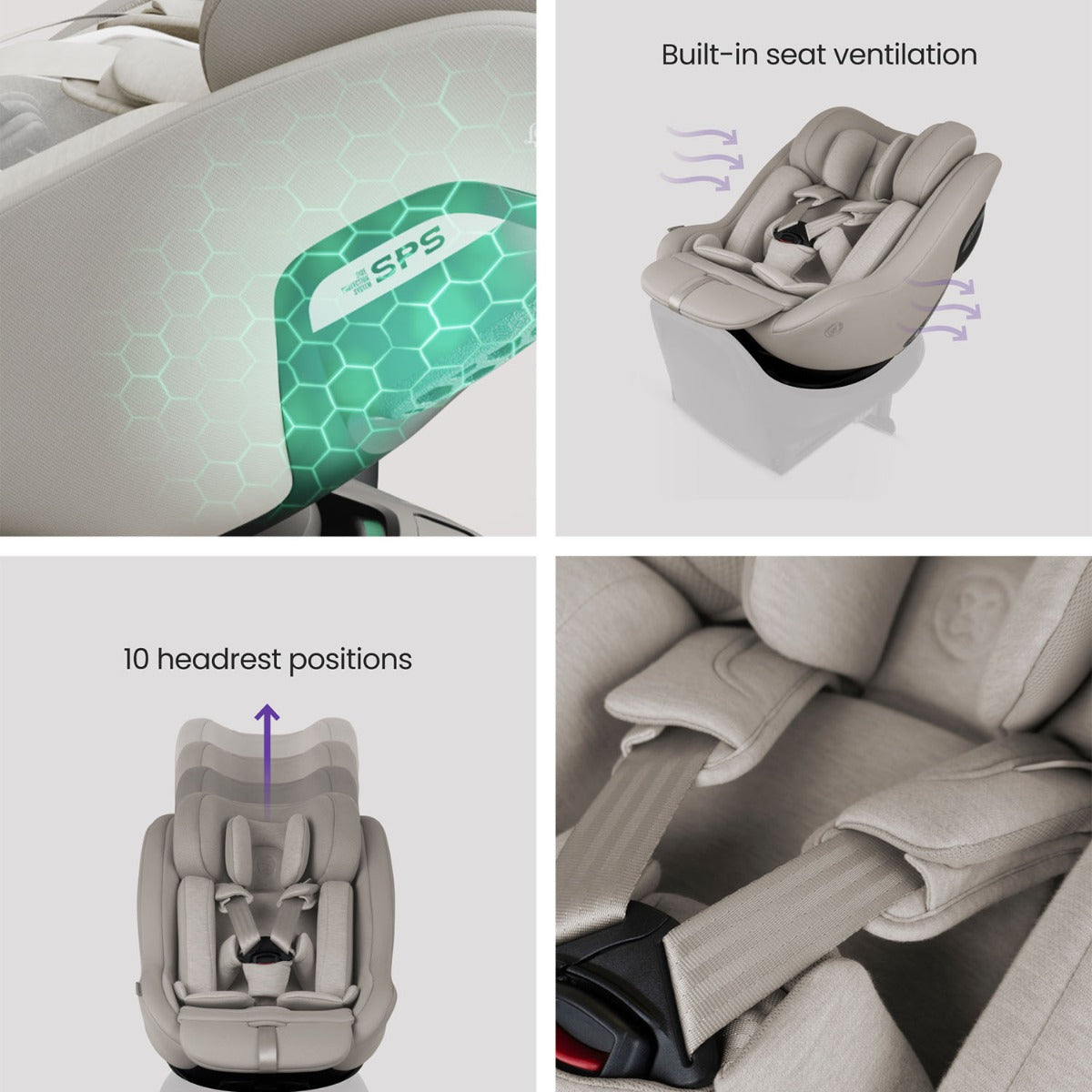 Silver Cross Approach Plus 360 Infant Car Seat - Natural Taupe 6