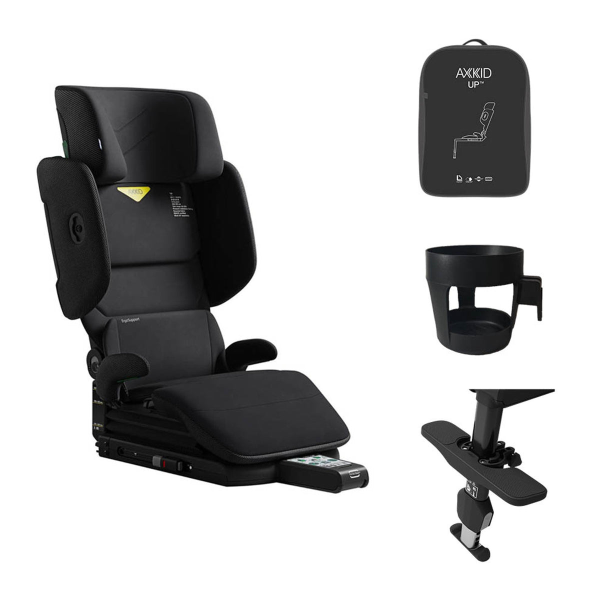 Axkid Up High Back Booster Car Seat - Coastal Storm Black