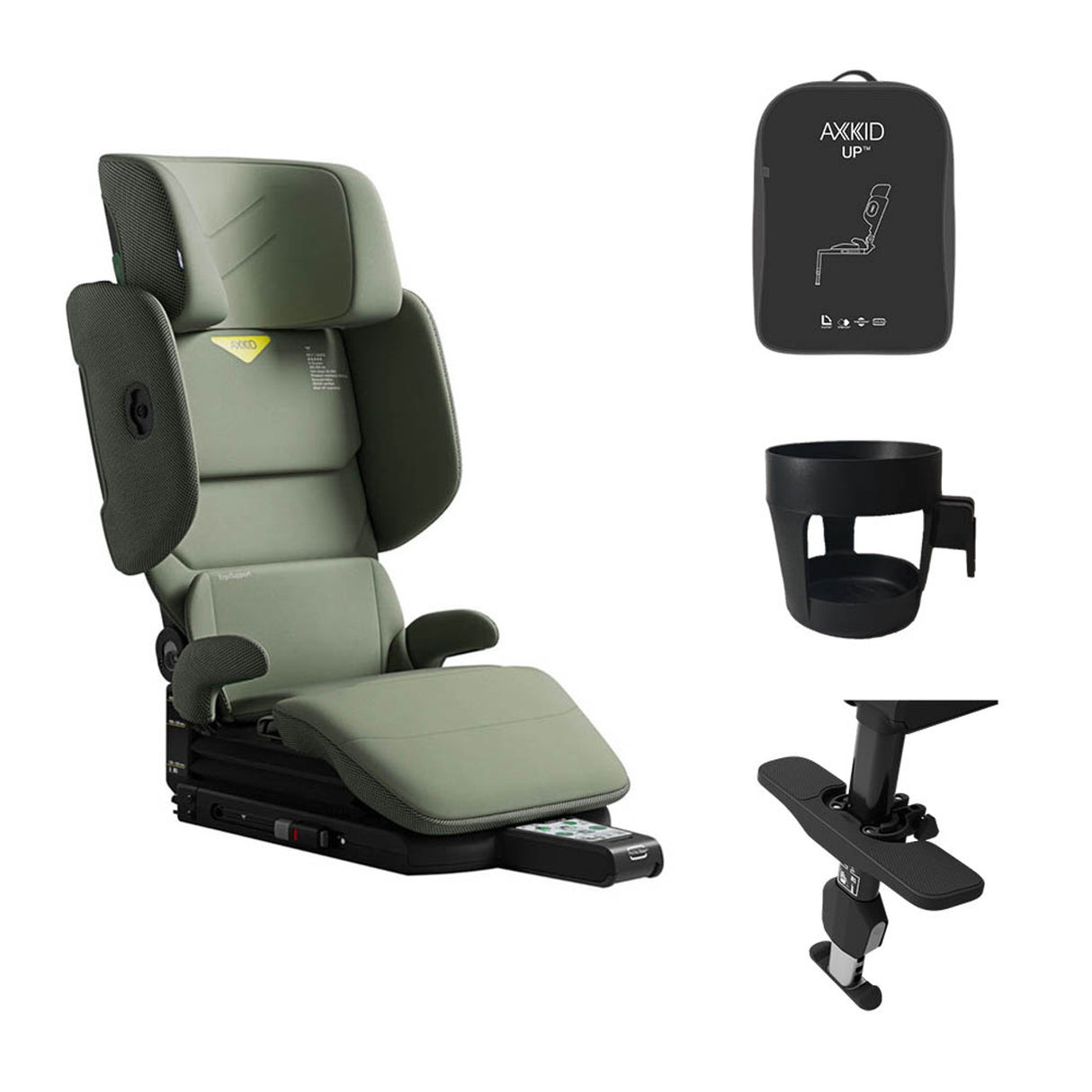 Axkid Up High Back Booster Car Seat - Nordic Bloom Green