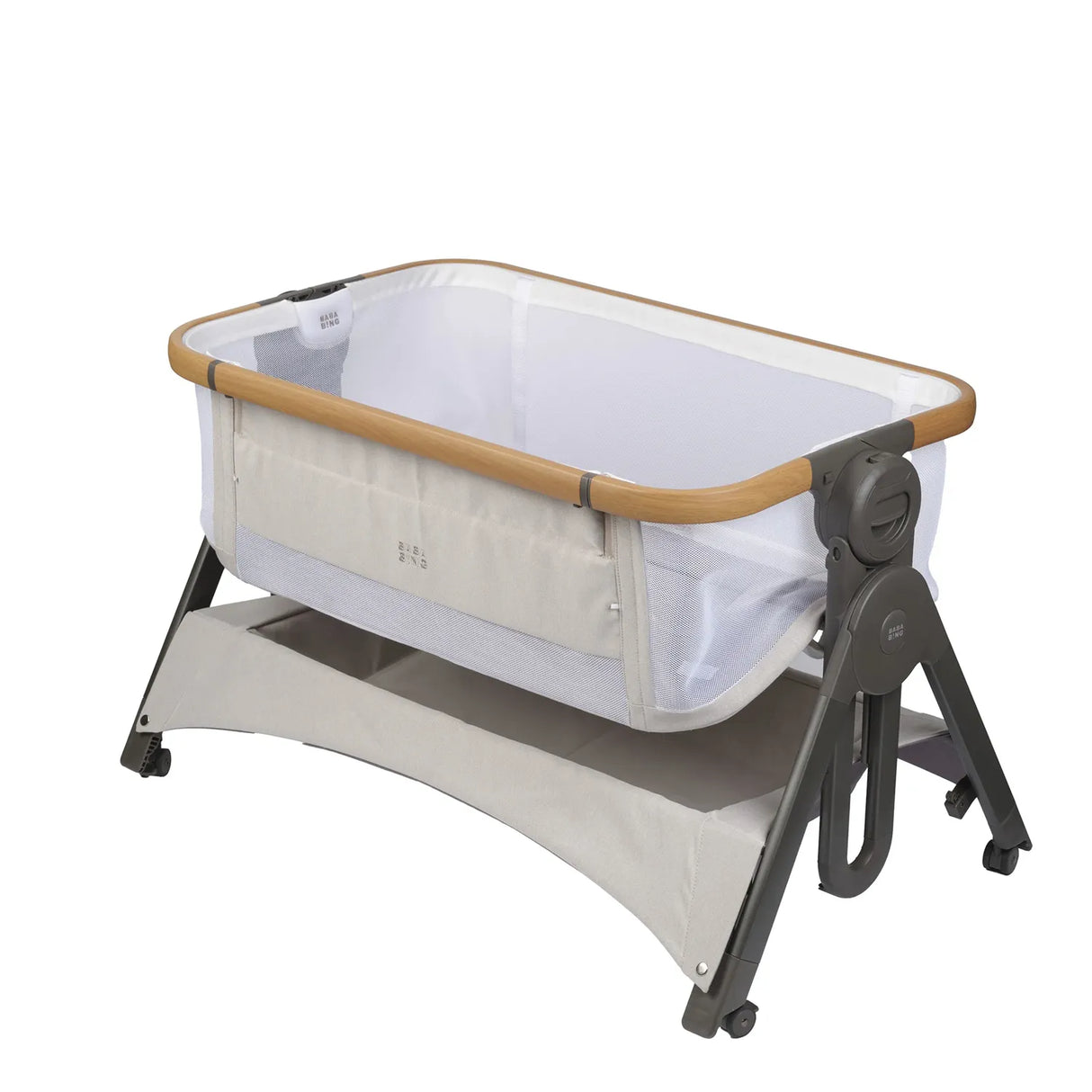 Bababing Bedside & Travel Crib - Beige 9
