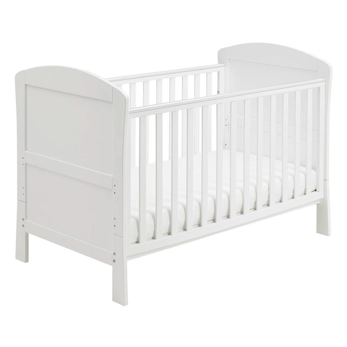 Babymore Aston Drop Side Cot Bed - White