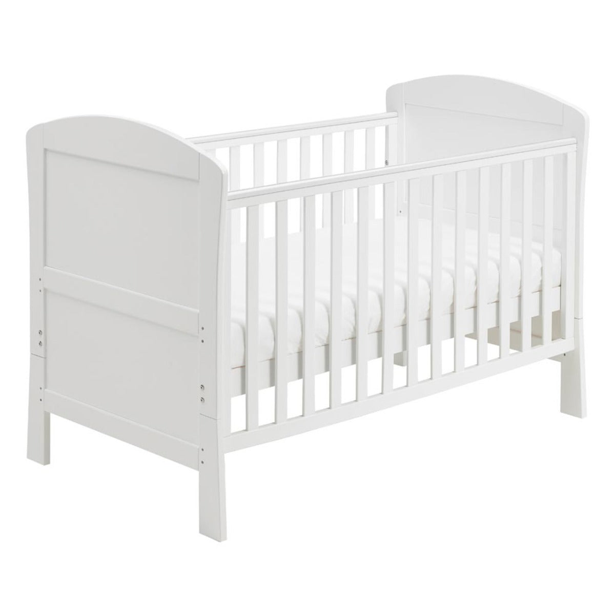 Babymore Aston Drop Side Cot Bed - White