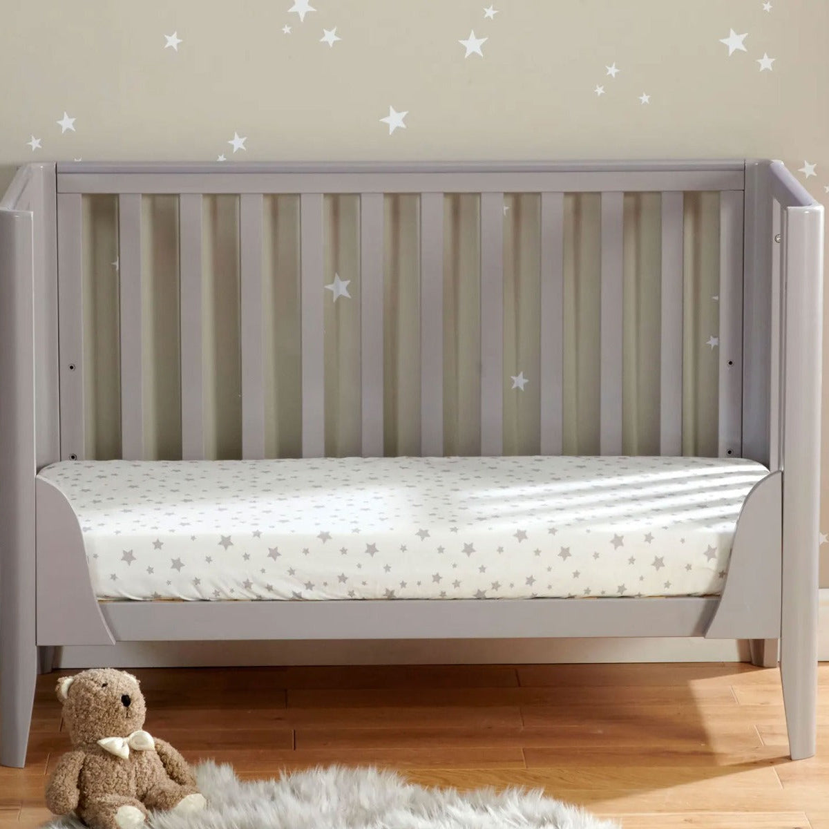 Babymore Iris Cot Bed - Grey