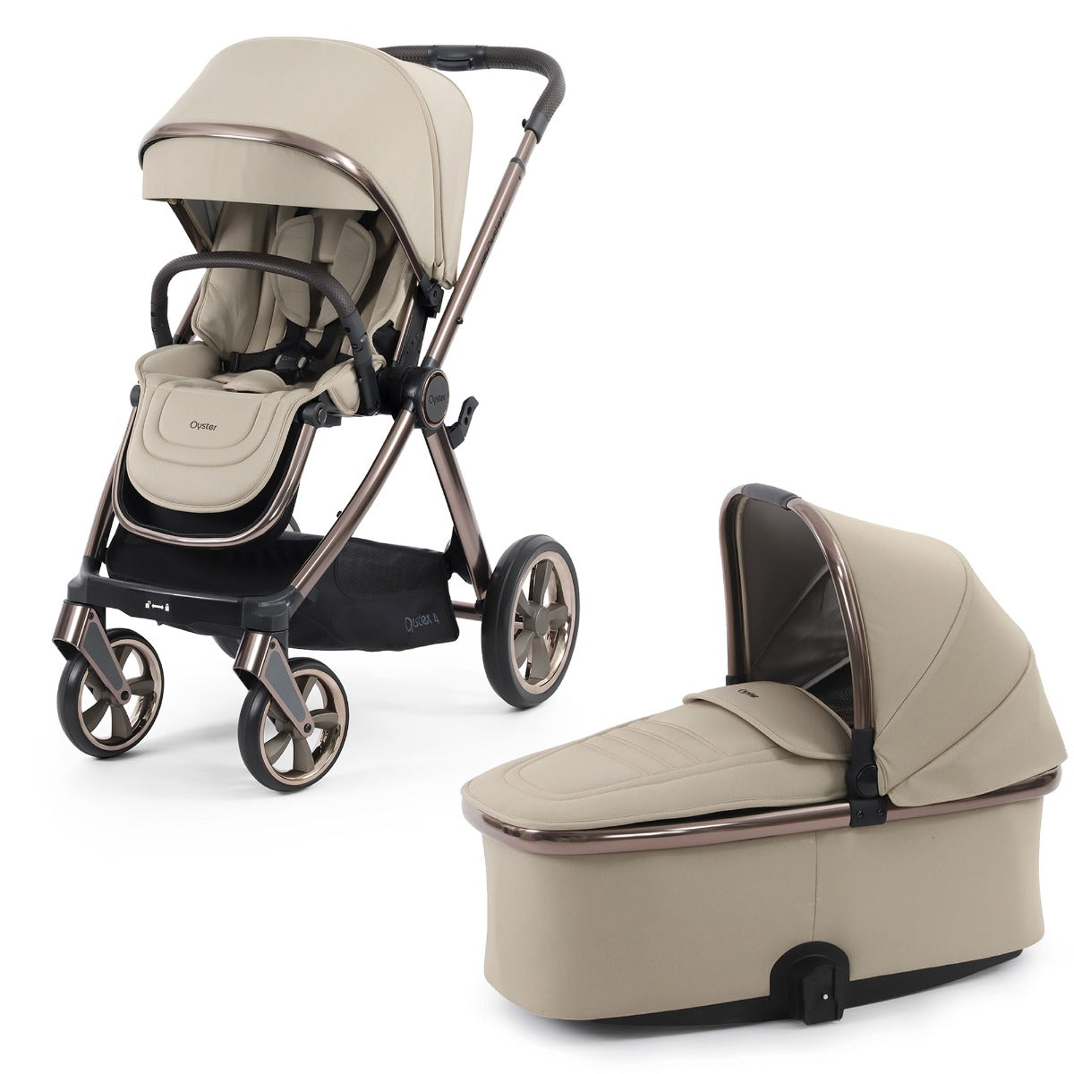 BabyStyle Oyster 4 Luxury Baby & Toddler 360 Car Seat Bundle - Buttermilk