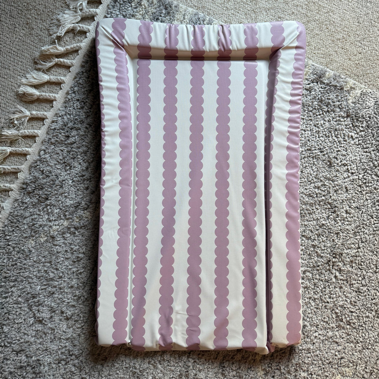 Obaby Changing Mat - Berry Scallop Stripe