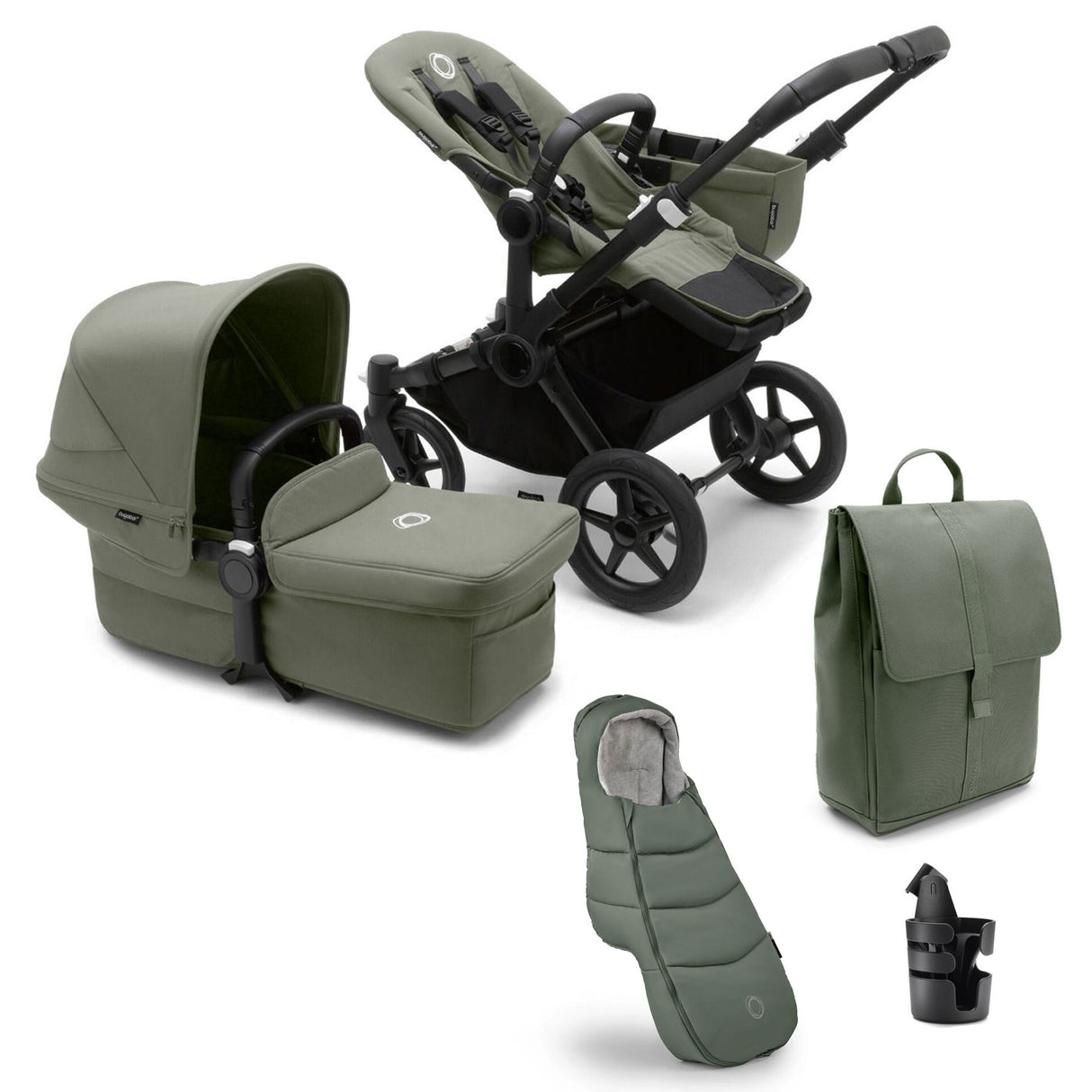 Bugaboo Donkey 5 Mono Essential Bundle - Forest Green