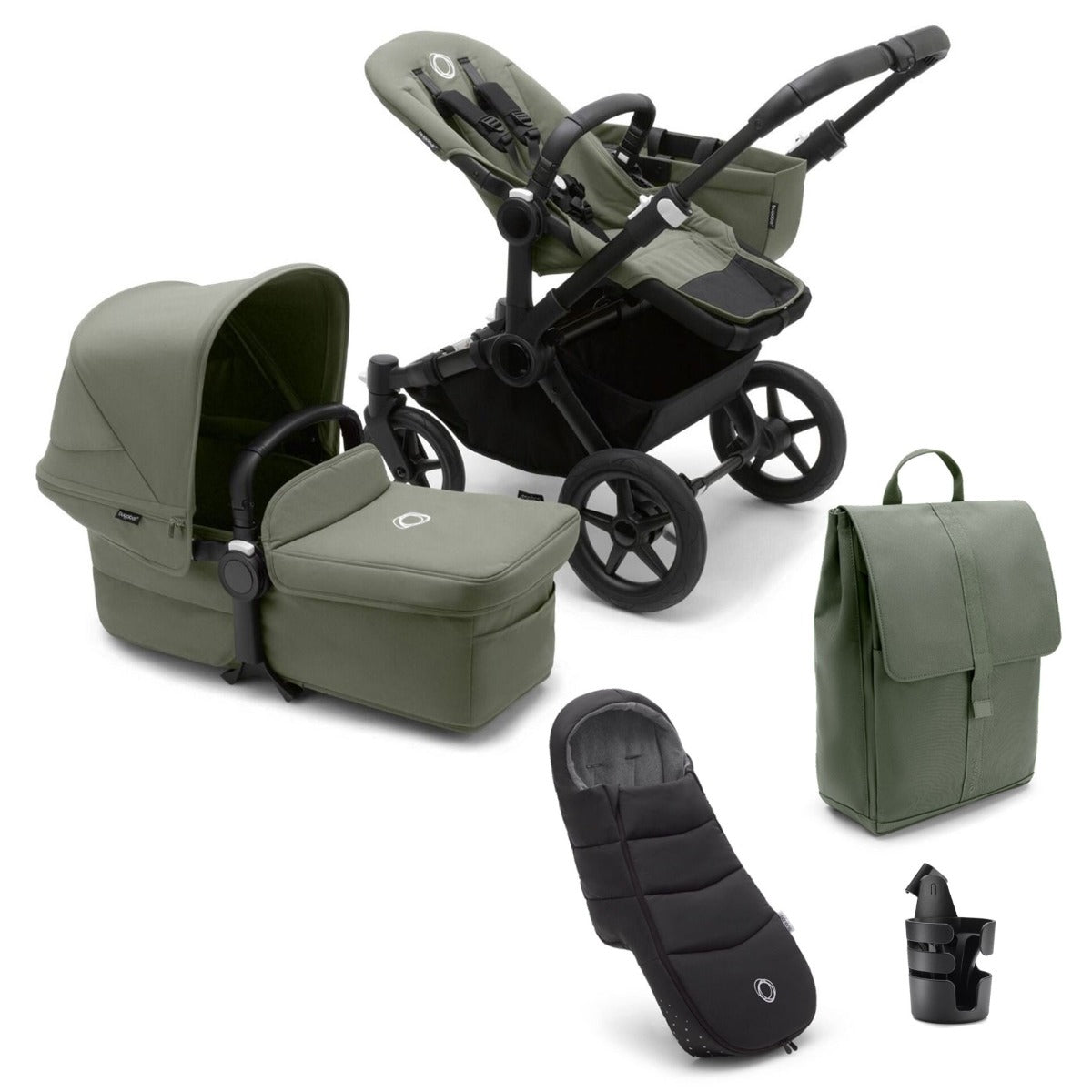 Bugaboo Donkey 5 Mono Ultimate Cybex Cloud T Travel System Bundle - Forest Green 6