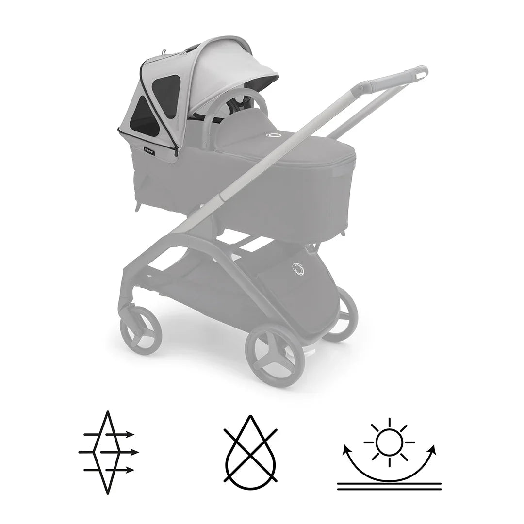 Bugaboo Dragonfly Breezy Sun Canopy - Misty Grey 3