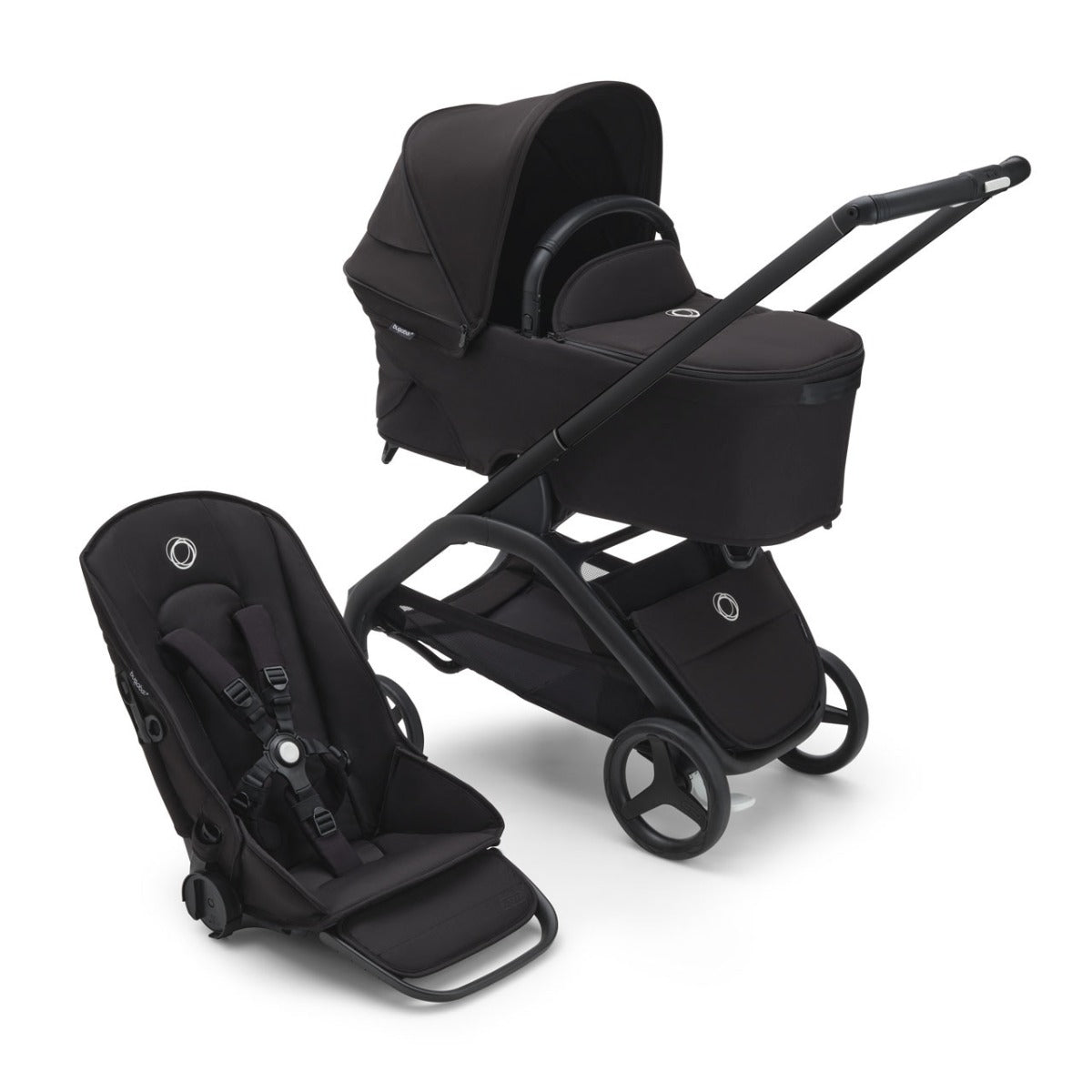Bugaboo Dragonfly Travel System with Cybex Cloud T - Black/Midnight Black 6
