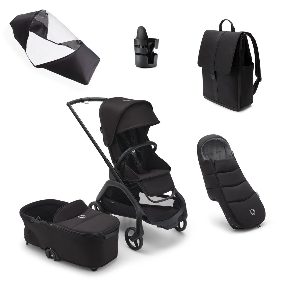 Bugaboo Dragonfly Essential Bundle - Black/Midnight Black 1