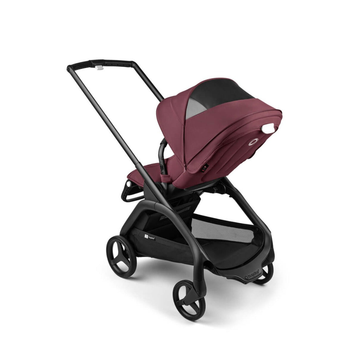 Bugaboo Dragonfly Travel System with Cybex Cloud T + Rotating Isofix Base - Black/Dark Cherry 6