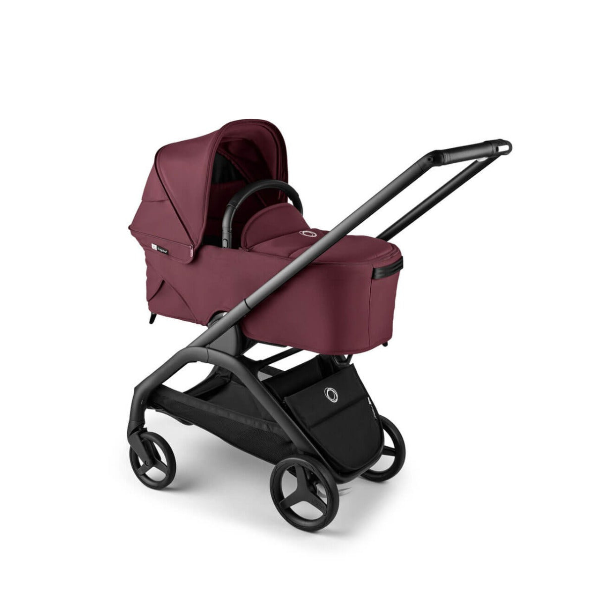 Bugaboo Dragonfly Travel System with Cybex Cloud T + Rotating Isofix Base - Black/Dark Cherry 19