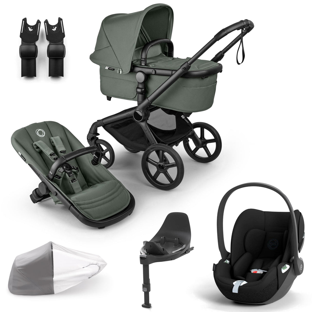 Bugaboo Fox 5 Renew with Cybex Cloud T Travel System Bundle - Forest Green 1