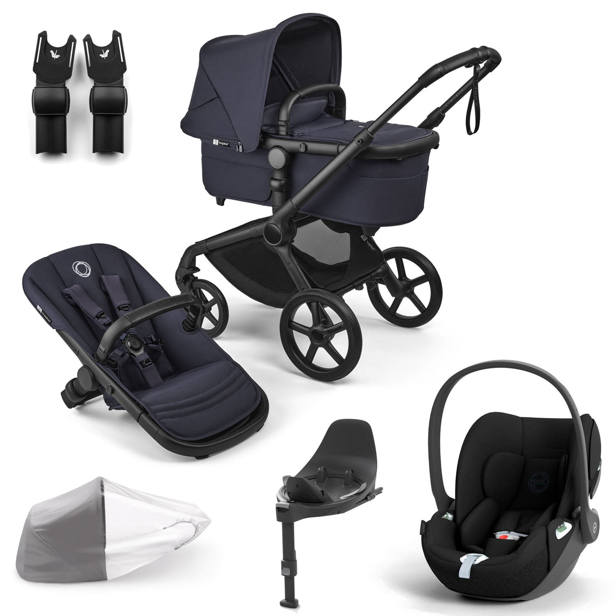 Bugaboo Fox 5 Renew with Cybex Cloud T Travel System Bundle - Deep Indigo 1
