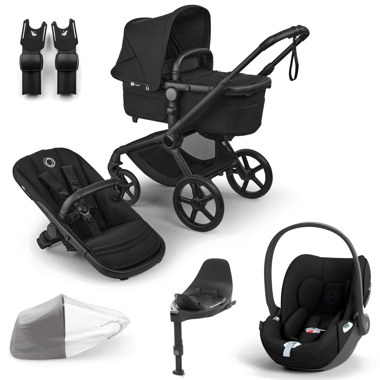 Bugaboo Fox 5 Renew with Cybex Cloud T Travel System Bundle - Heritage Black 1