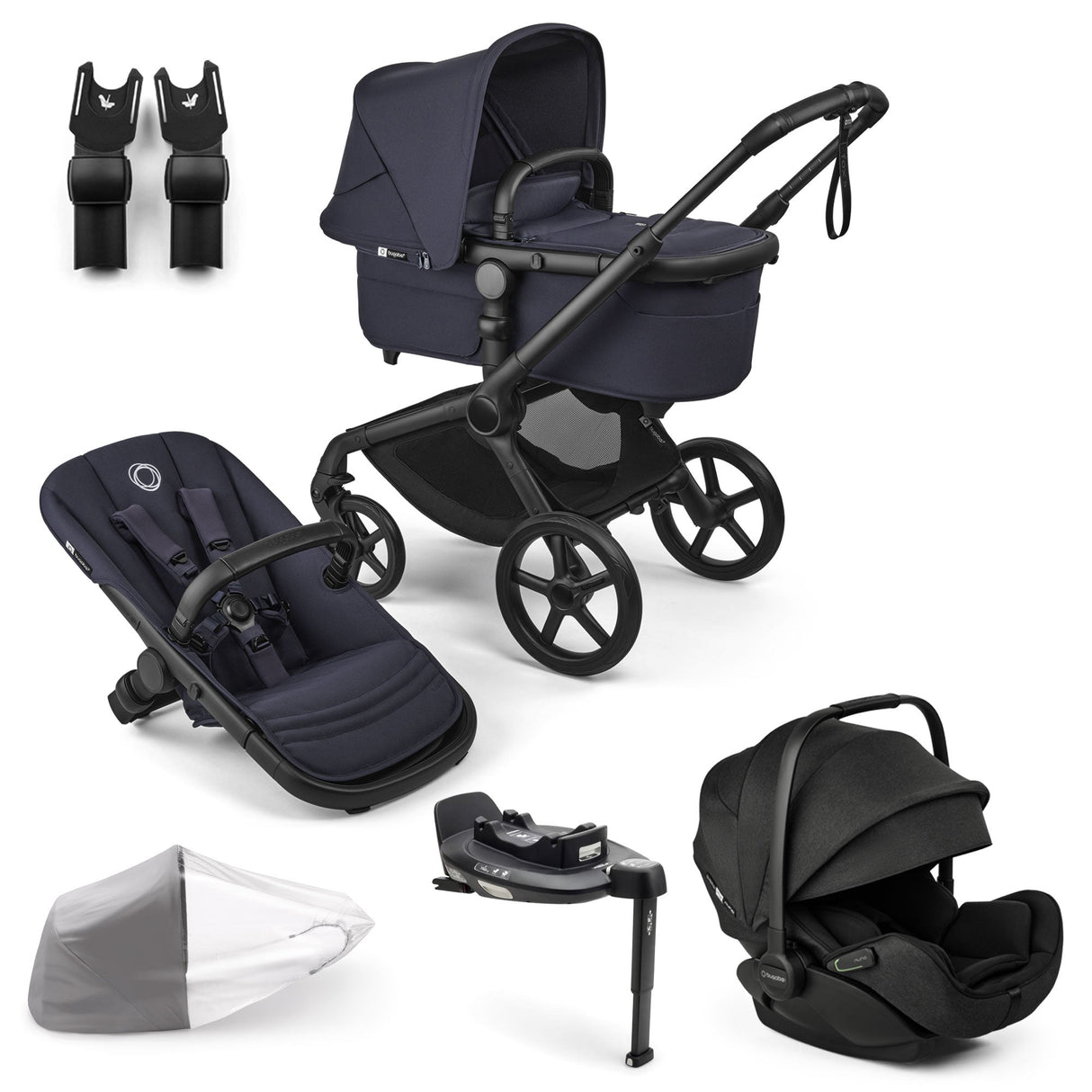 Bugaboo Fox 5 Renew with Otter 360 Travel System Bundle - Deep Indigo 1