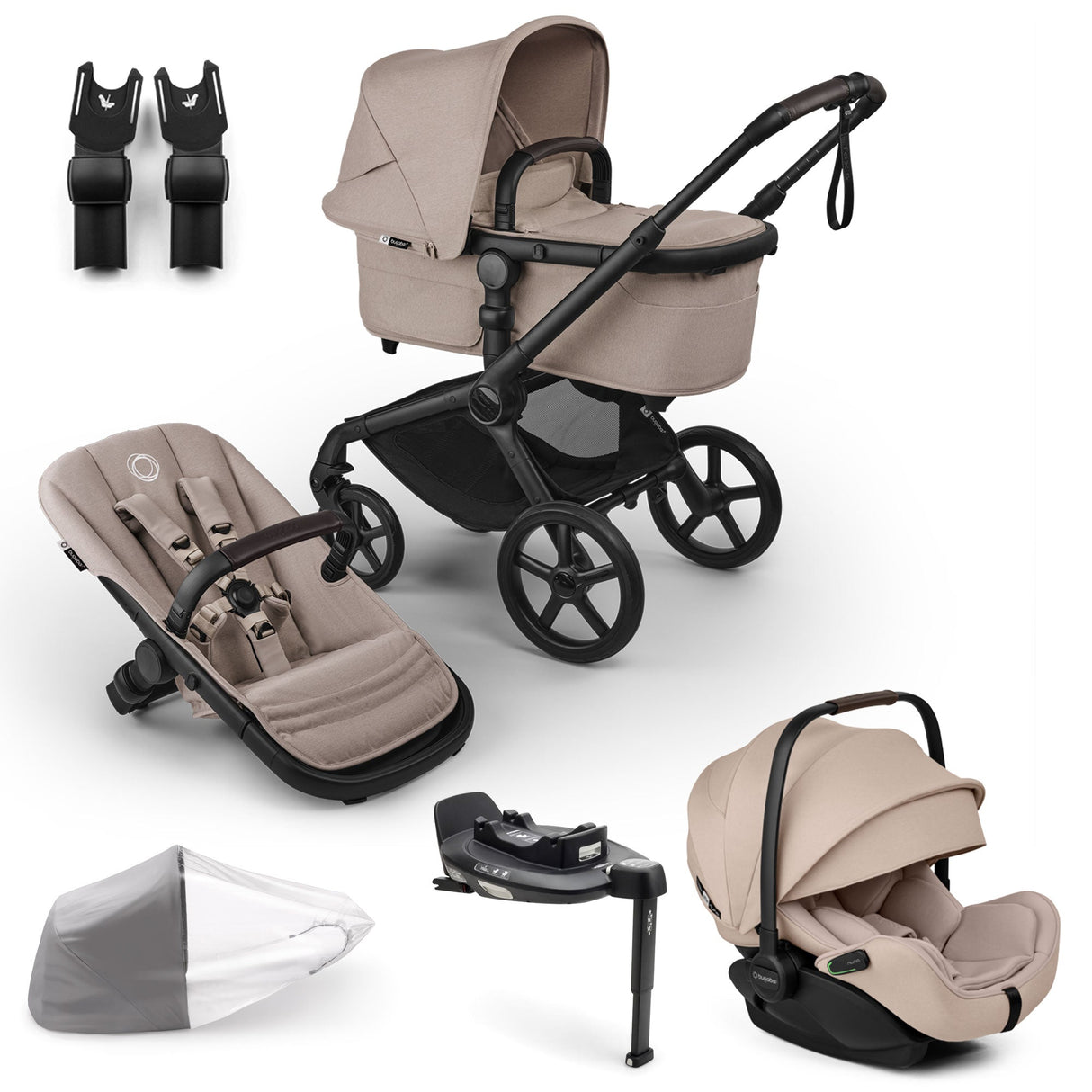 Bugaboo Fox 5 Renew with Otter 360 Travel System Bundle - Desert Taupe 1