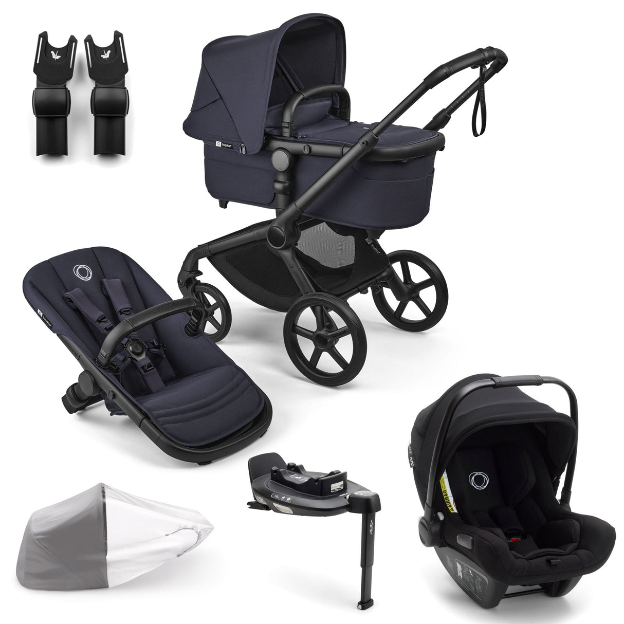 Bugaboo Fox 5 Renew with Turtle Air 360 Travel System Bundle - Deep Indigo 1