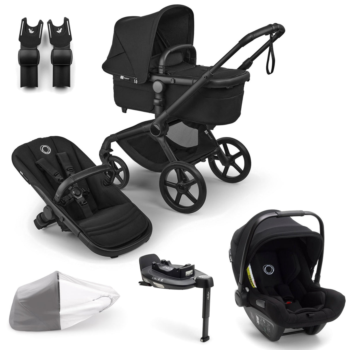 Bugaboo Fox 5 Renew with Turtle Air 360 Travel System Bundle - Heritage Black 1