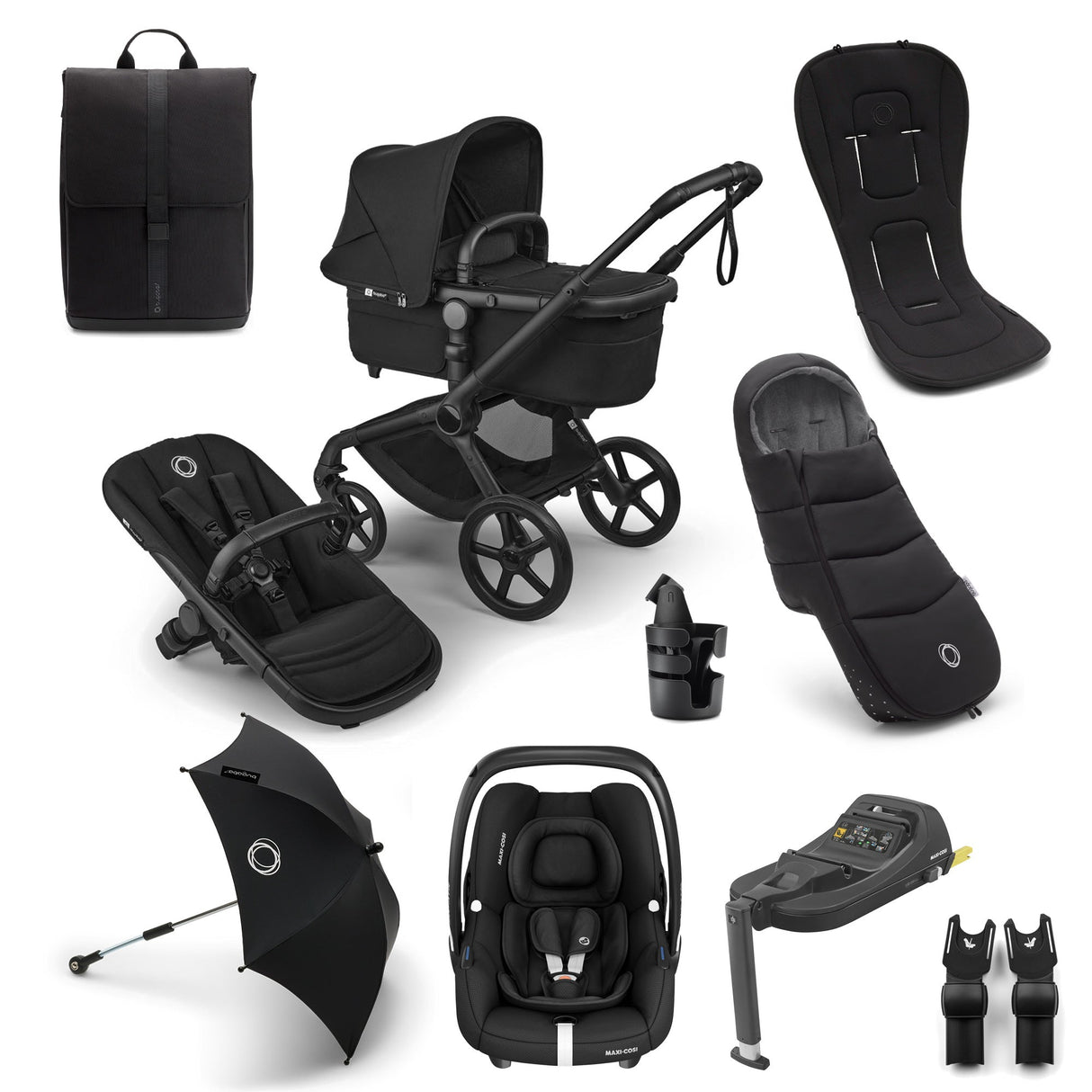Bugaboo Fox 5 Renew Ultimate Maxi-Cosi Cabriofix iSize Travel System Bundle - Heritage Black 1