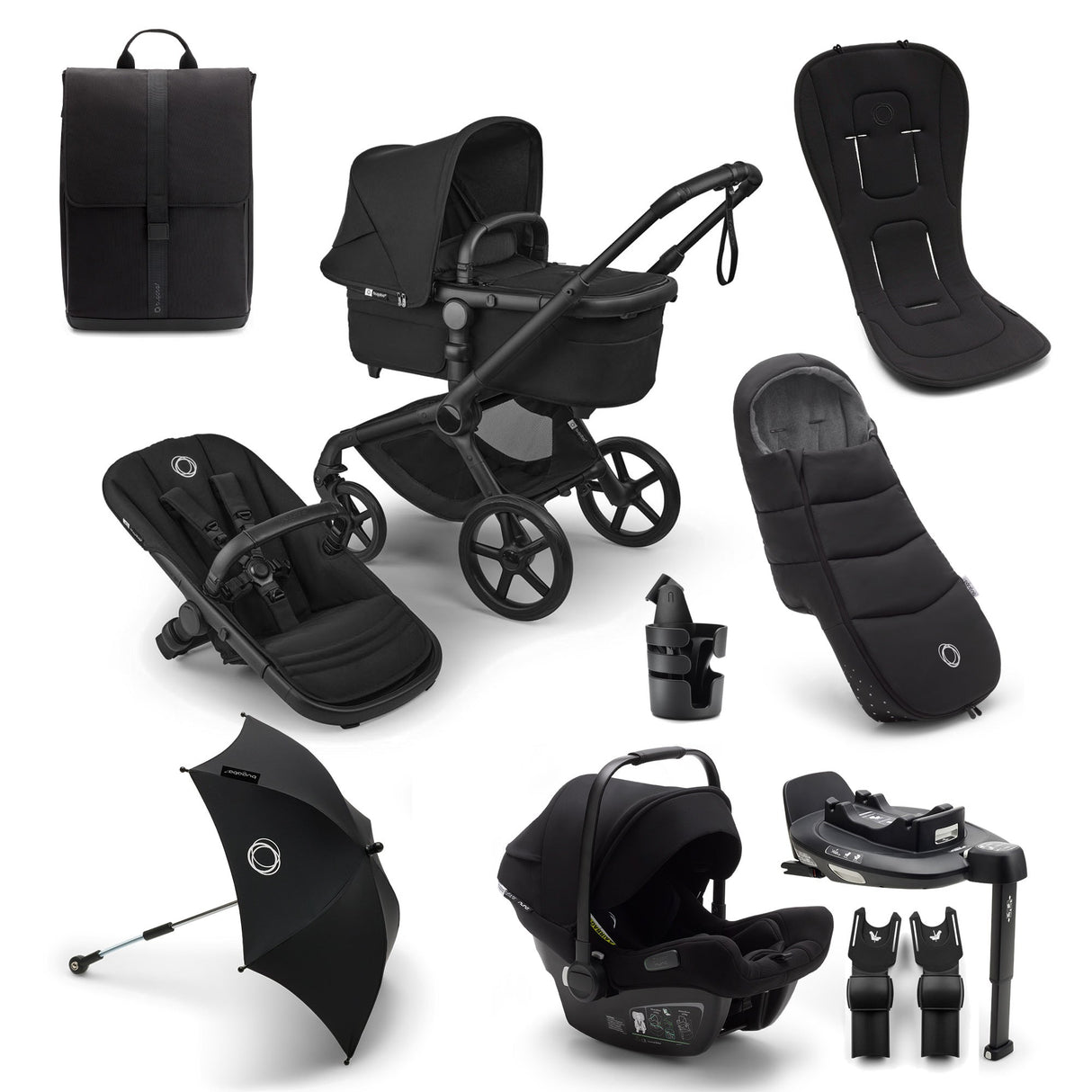 Bugaboo Fox 5 Renew Ultimate Turtle Air 360 Travel System Bundle - Heritage Black 1