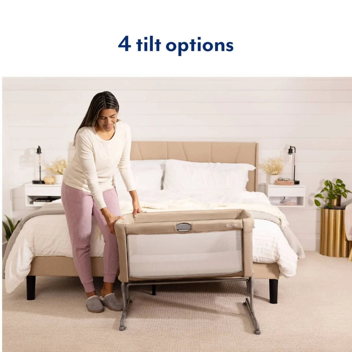 Graco Sweet2Sleep Bedside Crib - Oatmeal