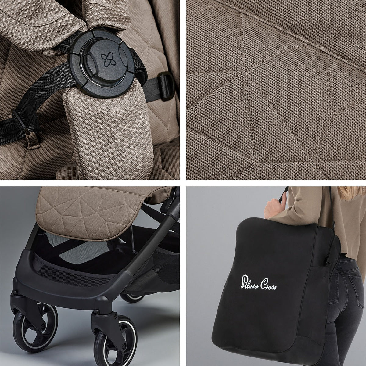 Silver Cross Clic 2 Compact Stroller - Cobble 6