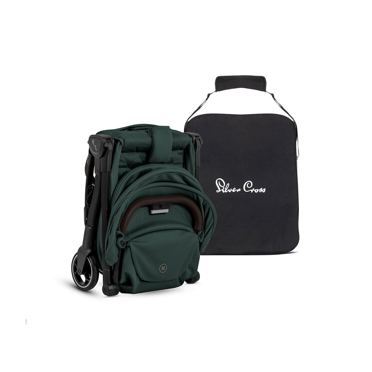 Silver Cross Clic 2 Compact Stroller & Footmuff - Conifer 6