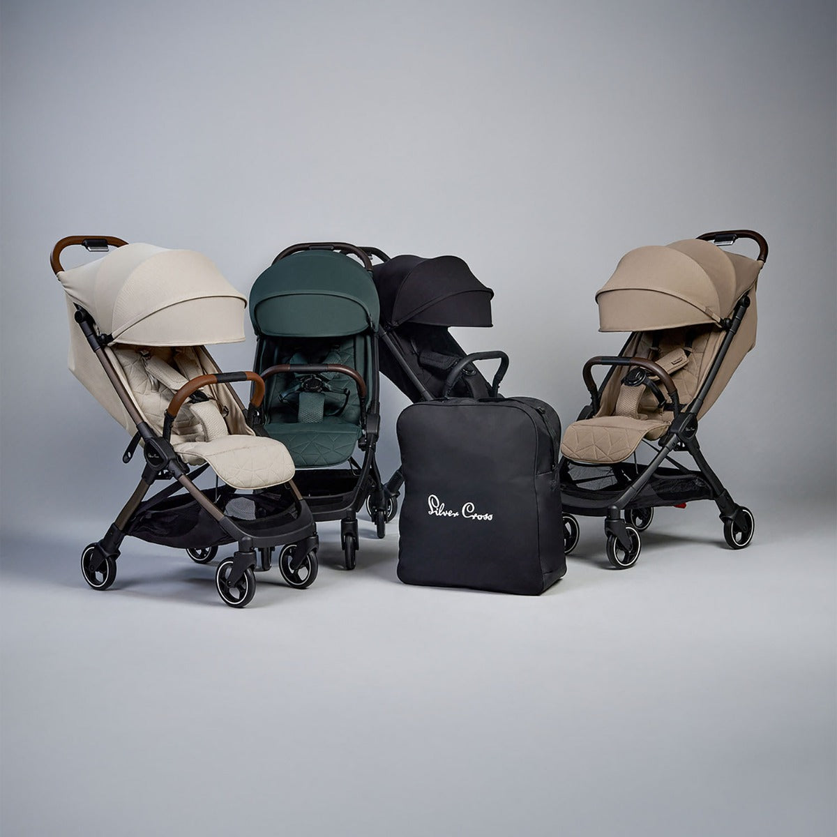 Silver Cross Clic 2 Compact Stroller & Footmuff - Latte 2