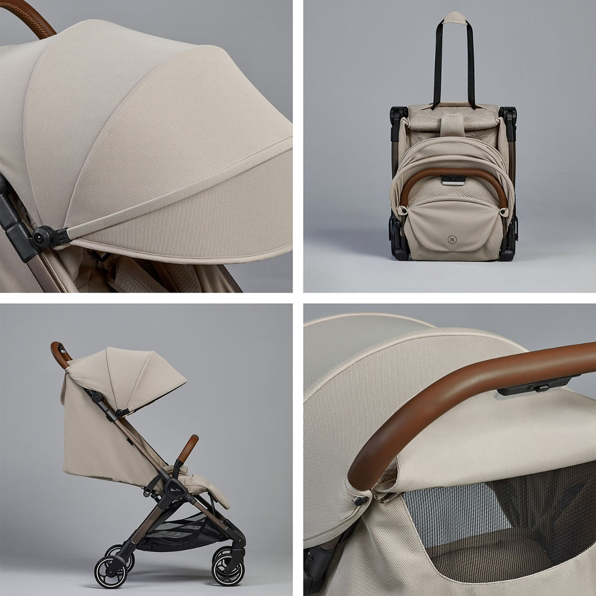 Silver Cross Clic 2 Compact Stroller - Latte 5