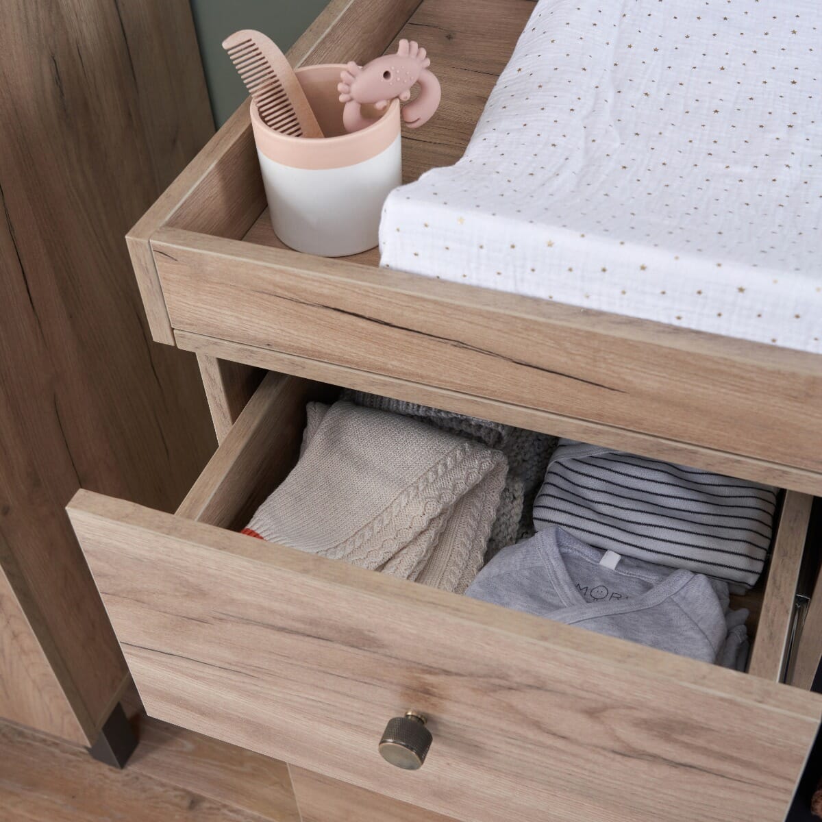 Tutti Bambini Como 2 Piece Room Set - Distressed Oak & Slate Grey