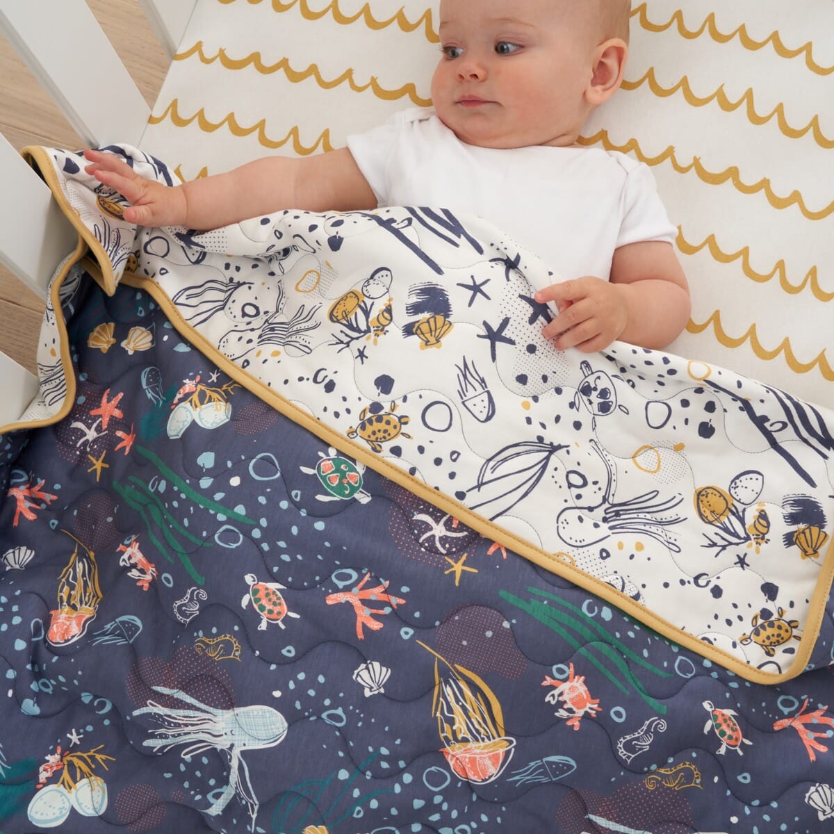 Tutti Bambini Cot/Cot Bed Coverlet - Our Planet
