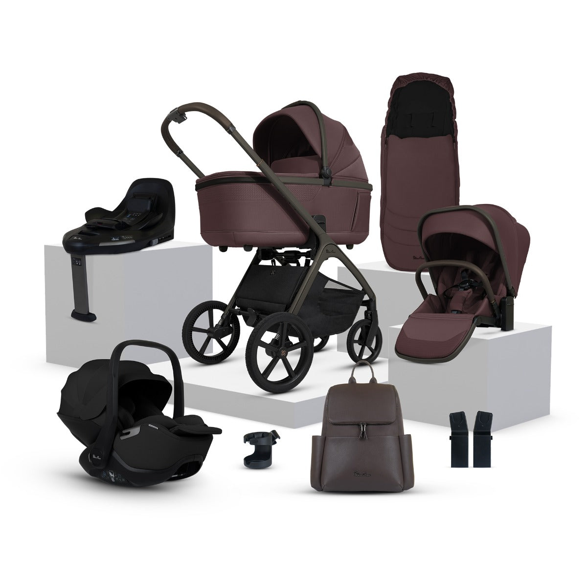 Silver Cross Cove Ultimate 360 Car Seat Bundle - Damson 1