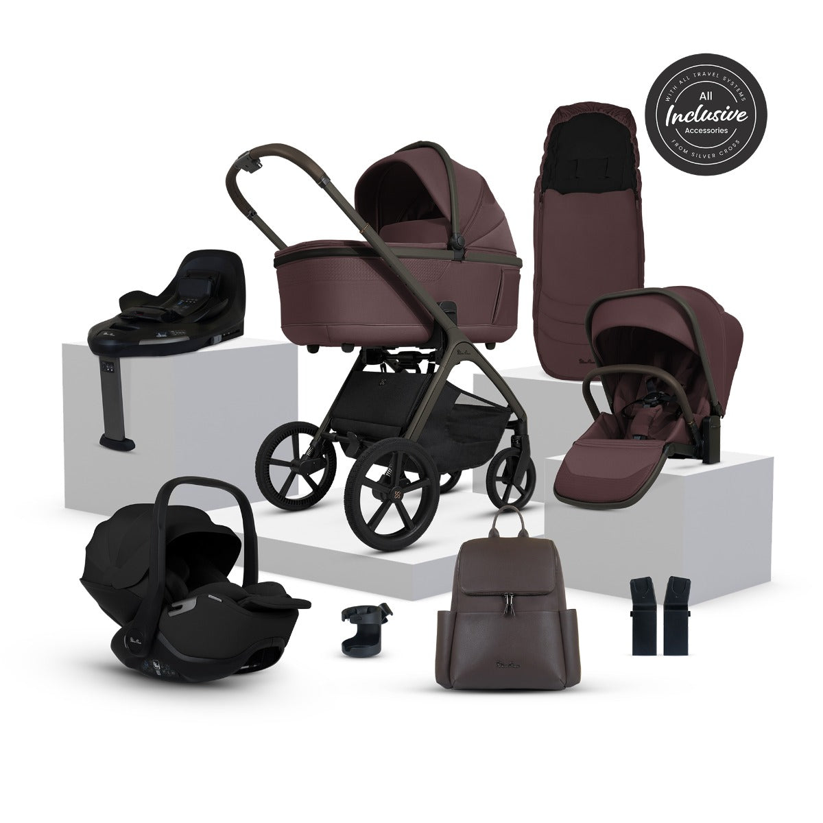 Silver Cross Cove Ultimate 360 Car Seat Bundle - Damson 6