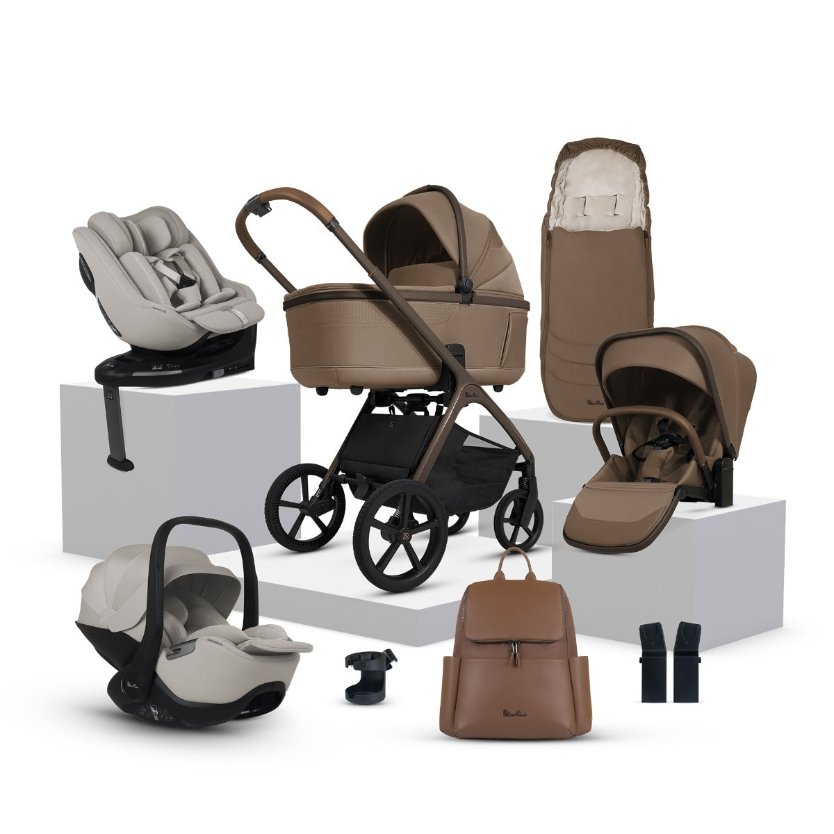 Silver Cross Cove Ultimate 360 Family Car Seat Bundle - Maple 1
