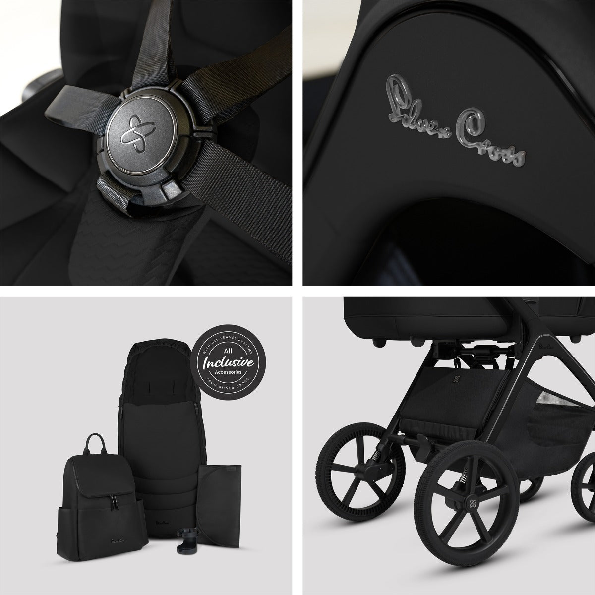 Silver Cross Cove Complete Stroller & Accessory Bundle - Onyx 10