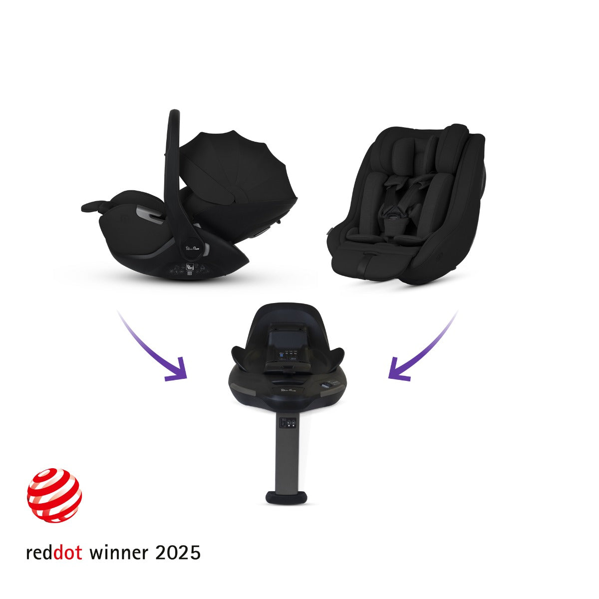 Silver Cross Cove Ultimate 360 Family Car Seat & Accessory Bundle - Onyx