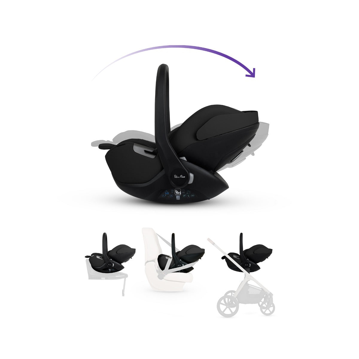 Silver Cross Cove Ultimate 360 Family Car Seat & Accessory Bundle - Onyx