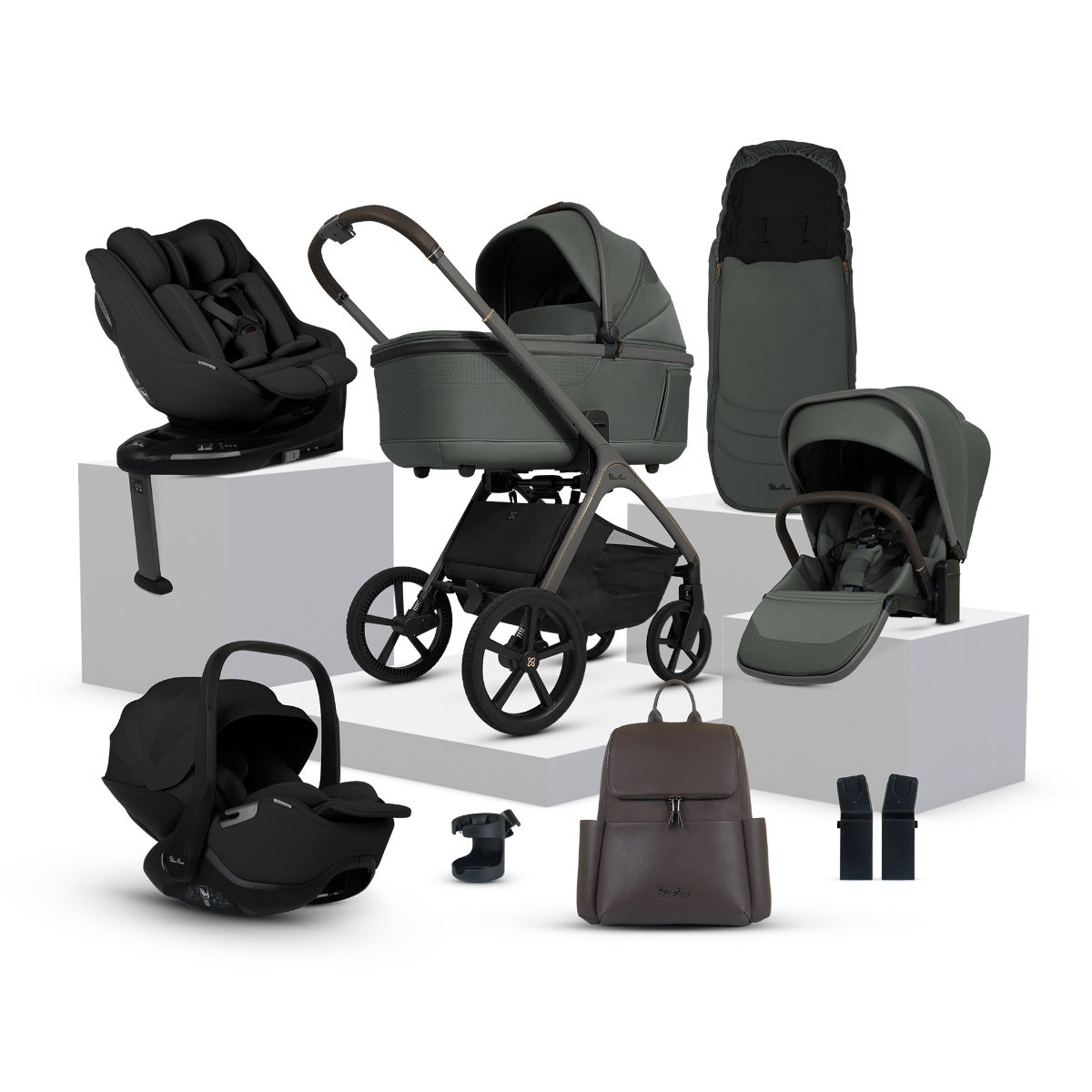 Silver Cross Cove Ultimate 360 Family Car Seat Bundle - Pewter 1