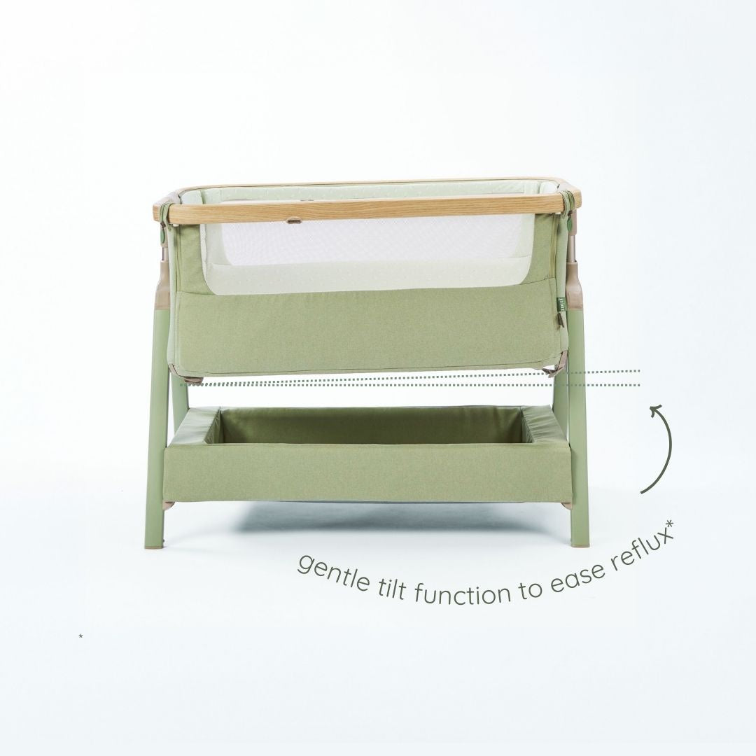 Tutti Bambini CoZee Air 2 Bedside Crib - Drifted Oak / Eucalyptus